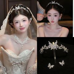 韩星星精致皇冠新娘仙气发饰水钻梦幻头饰婚礼发箍摄影造型配饰品