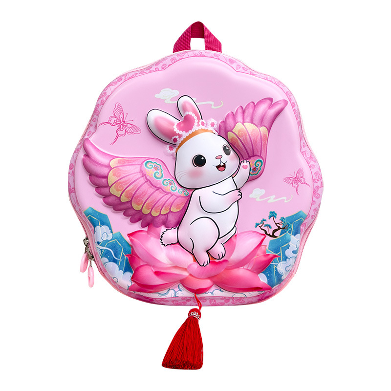 Nueva moda estilo nacional conejo, mochila para niños y niñas, alas lindas, bolsas de cáscara de huevo para niños, jardín de infantes, mochila para bebés