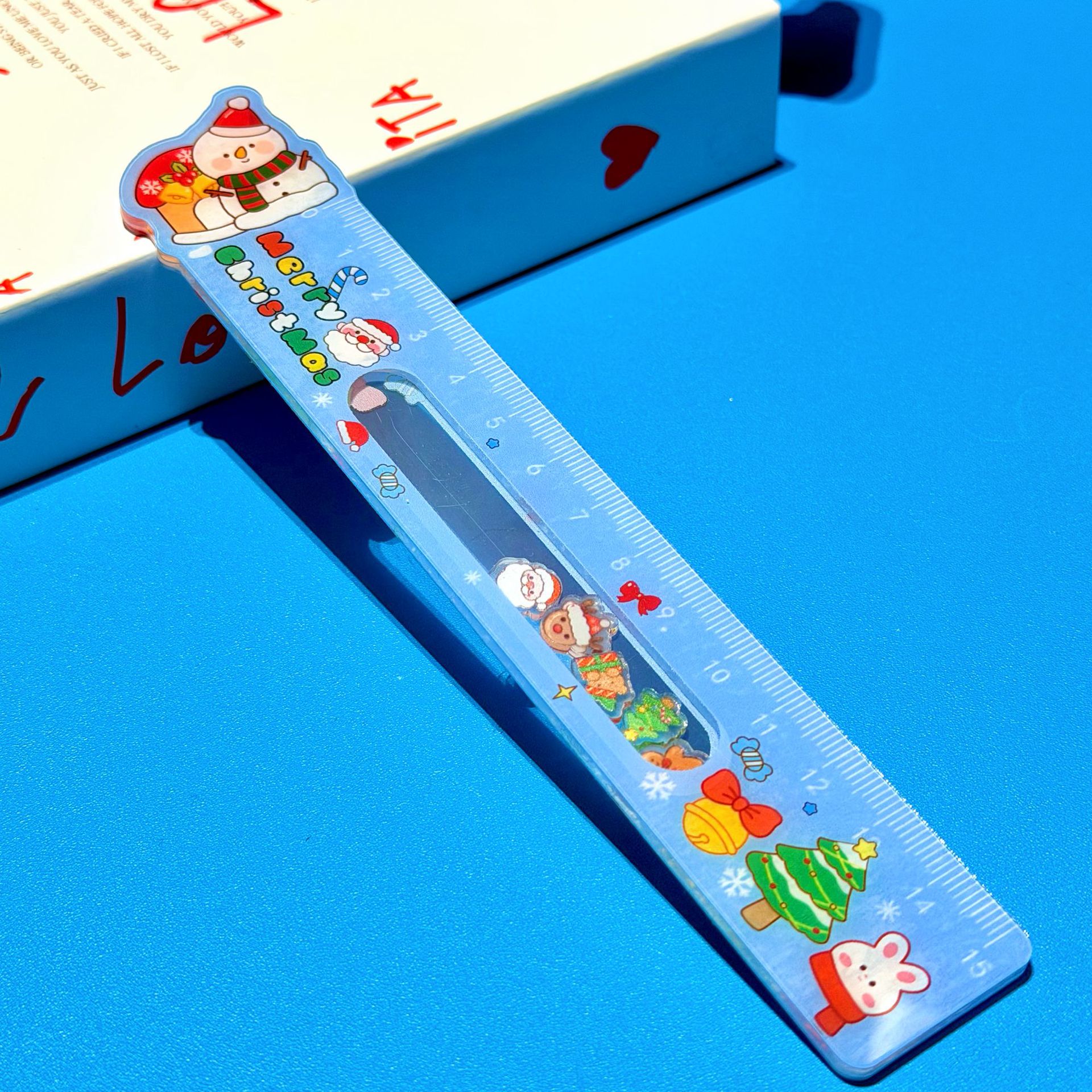 Regalos de Navidad reglas rectas de alto valor nominal reglas de 15cm reglas de dibujo de compresión reducida reglas de papelería para estudiantes de primaria