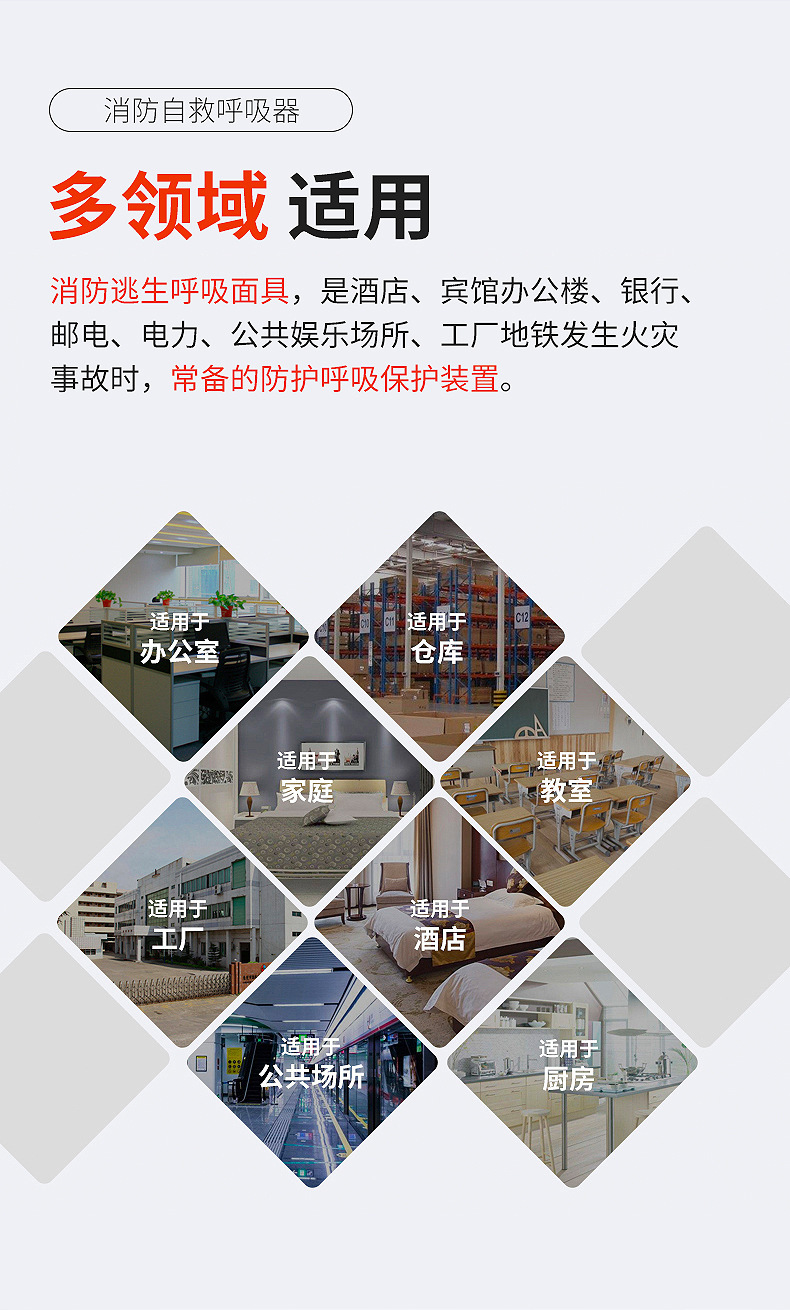 Flame Warrior Anti-Smoke Mask Tzl30 Fire Escape Mask Filter Self-Rescue Respirator Fire Gas Mask