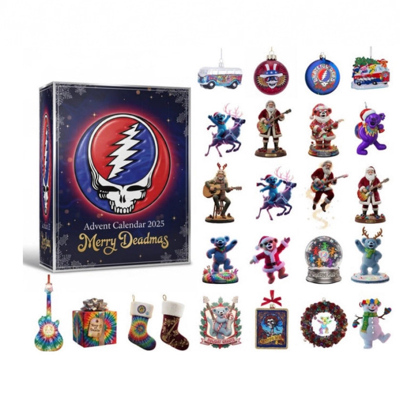 Cross-Border New Product Grateful Dead Band 2025 Christmas Advent Calendar Blind Box Acrylic Pendant