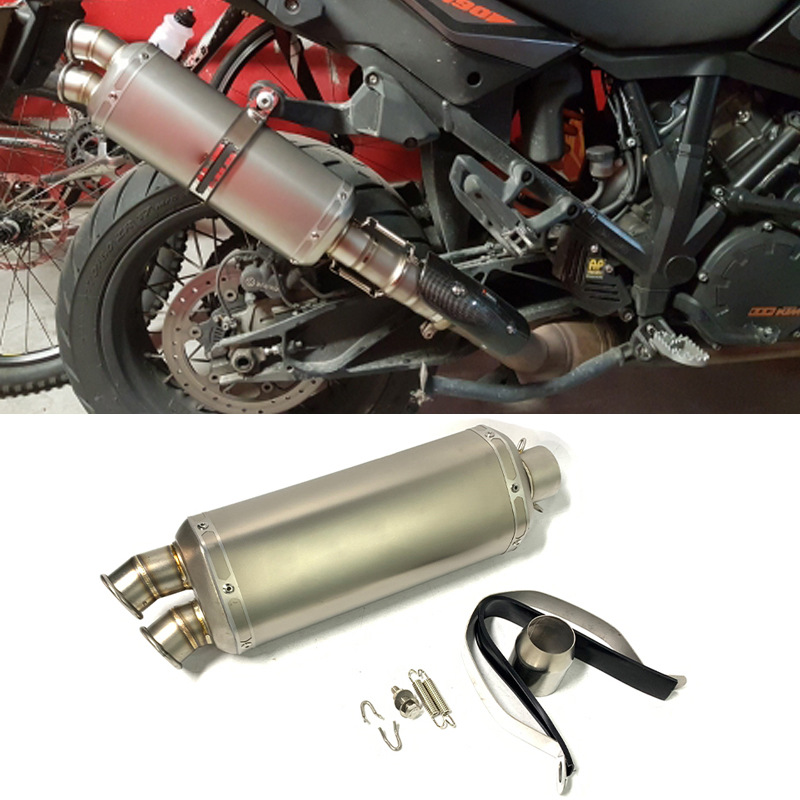 Motorcycle Z900 Cb500X 800Mt Mt09 Modified with Dual Scorpion Exhaust Pipes and Large Displacement Tail Section