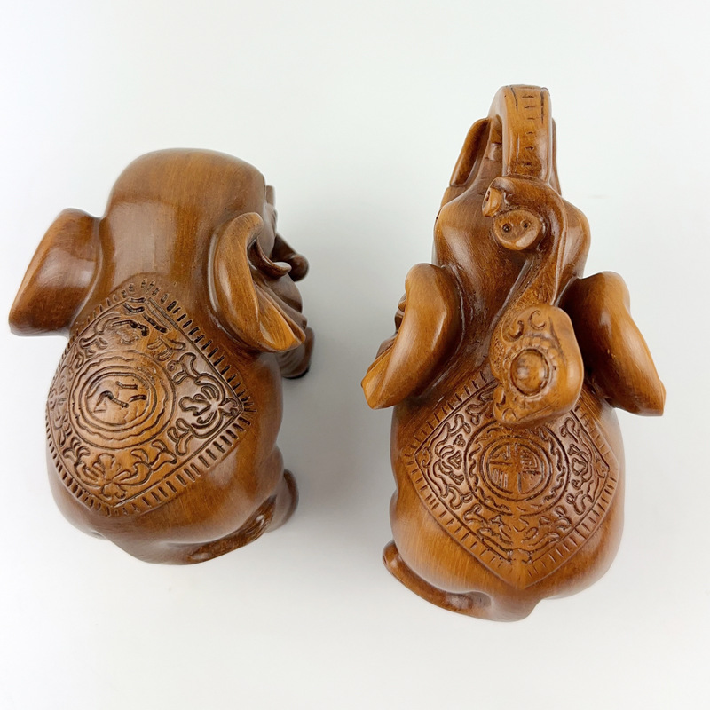 중국 스타일 나무 무늬 코끼리 수지 공예품 창의적인 가정 장식 거실 현관 선물 현대적이고 단순한 장식품