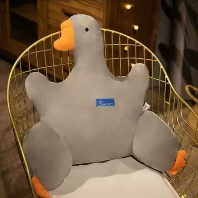 Big goose pillow, lumbar support cushion, Oyuncaq yastıqlar - grey-goose-down-cushion-zippered-removable-and-washable-6040cm