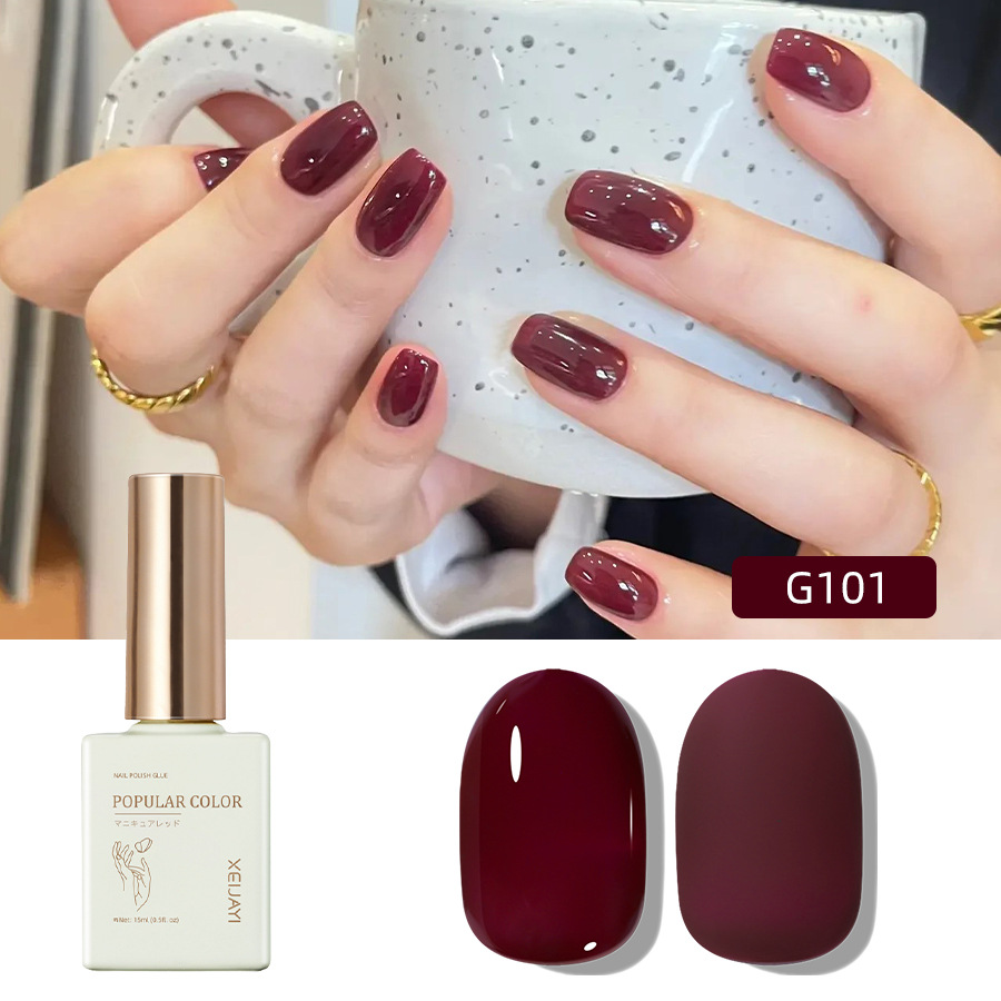 Solid color new white nail polish gel naked through nail shop special high nail polish lasting firm factory wholesale