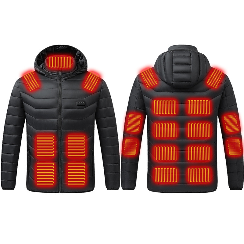 Popular Single-Control Dual-Control Four-Control Electric Heating Cotton Coat USB Power Switch Smart Heating Cotton Coat for Men and Women Wholesale