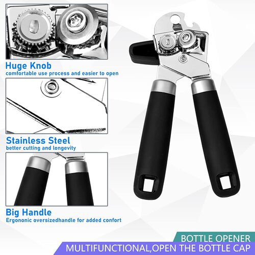 Stainless steel can opener Cross-border multi-function bottle opener Source factory can knife bottle opener Amazon FDA