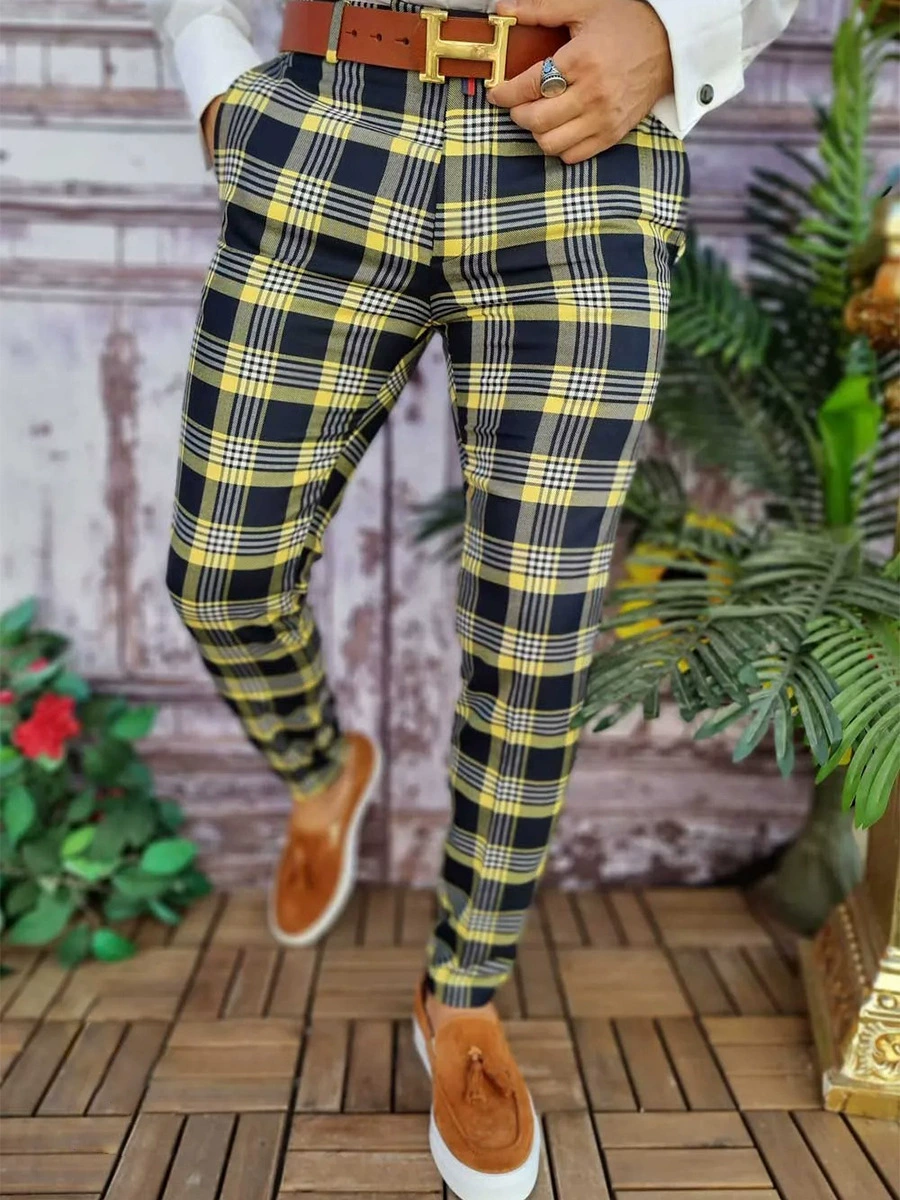 (Cross-border trading), trousers for leisure, European style, print, mid rise
