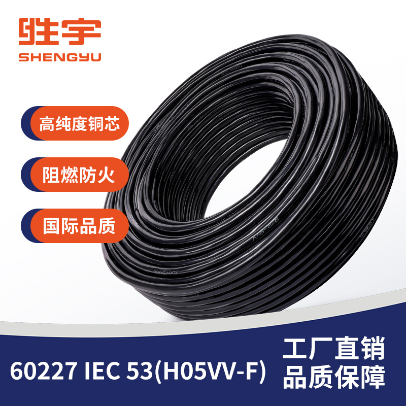Ce certificado H05VV-F 60227 IEC 53 cable de alimentación estándar europeo cable estándar europeo