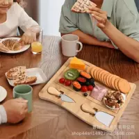 Деревянная сырная доска для пикника на открытом воздухе, разделочная доска из цельного дерева, кухонная разделочная доска для сыра, портативная разделочная доска, набор подносов