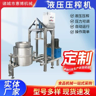 定制液压压榨机油渣挤压滤油设备蔬菜药渣酒渣酒糟压滤收汁机器