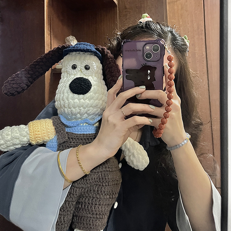 ll新手初学解闷手工编织diy材料包粗毛线钩针可爱玩偶掌门狗送女