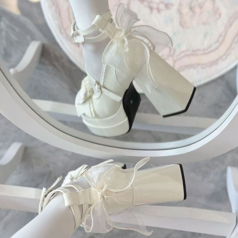 Cute Girl Leather Shoes Waterproof Platform High Heels 2024Lolita Shoes Sweet Princess Style Lolita Shoes Cute Girl Leather Shoes Waterproof Platform High Heels 2024Lolita Shoes Sweet Princess Style Lolita Shoes