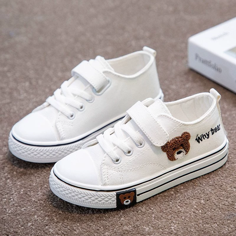 Детская брезентовая обувь 2025 новый низкий уровень противоскользящая твердая нижняя повседневная обувь для мужчин и женщин с мультяшной вышивкой