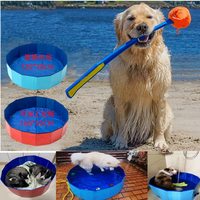 源头工厂宠物水池PVC折叠宠物游泳池狗狗猫洗澡盆清洁美容用品