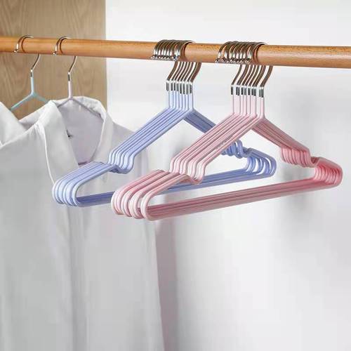 Anti-slip and thickened steel core plastic-coated hanger wholesale, dry and wet dual-use children and adult hangers wholesale, household use