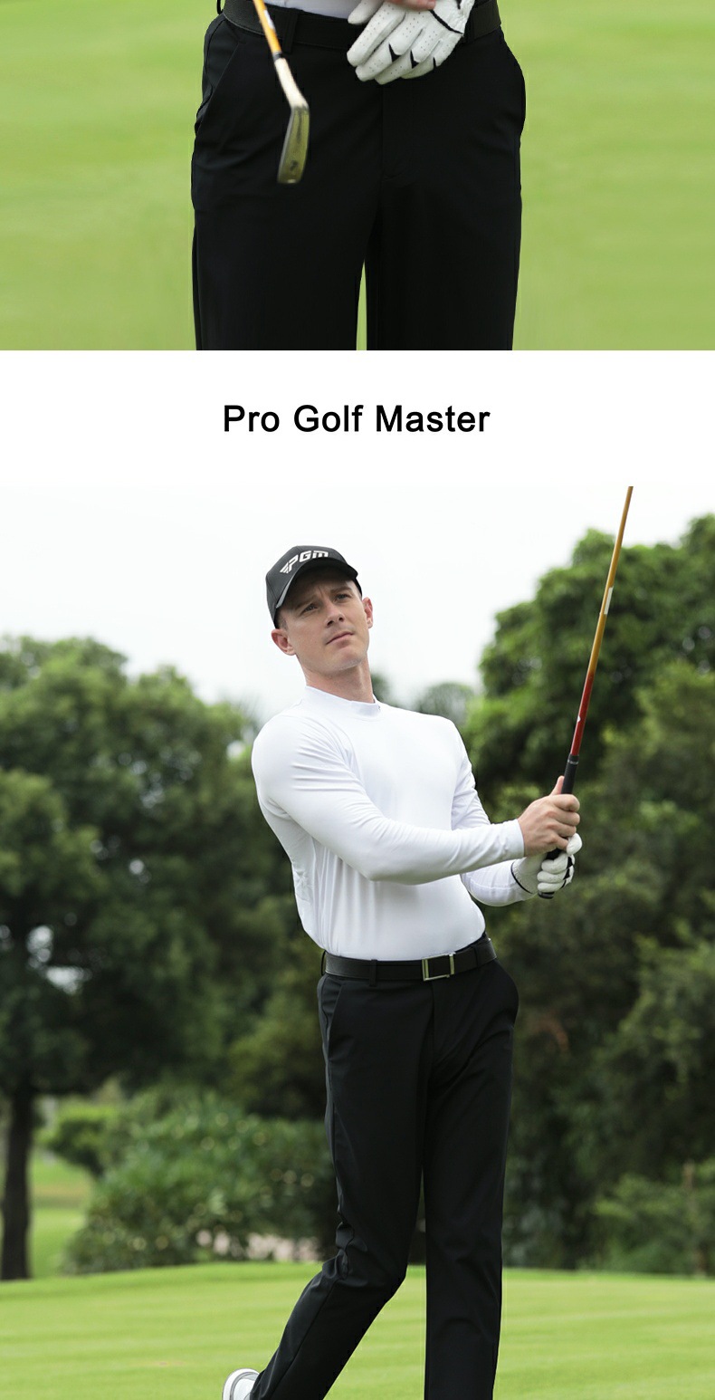 Áo giữ nhiệt golf nam dài tay cổ lọ lót nhung mùa thu đông — Màu xám YF388, YF388 màu đen, YF388 màu trắng chi tiết 5