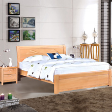 華帥家具實木床現代中式簡約櫸木小戶型全實木雙人大床1.5米1.8米