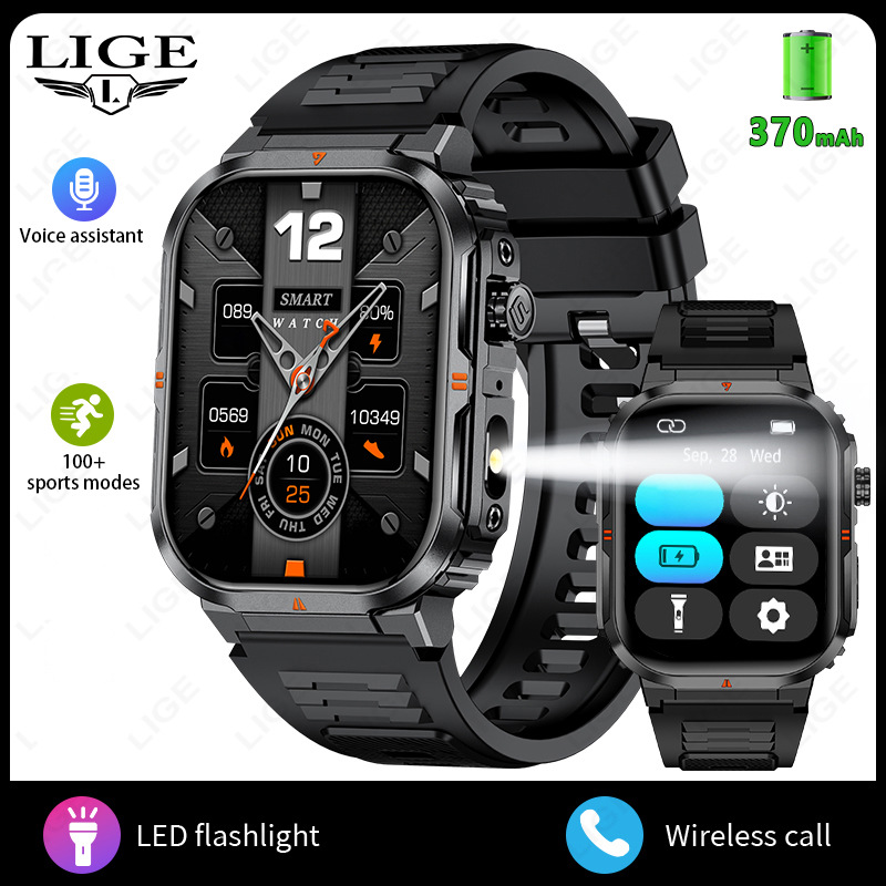 Smartwatch mit Bluetooth-Anruffunktion, 1,75-Zoll-HD-Display, Herzfrequenz- und Blutsauerstoffmessung, multifunktionales Armband für Sport und Fitness_voghion.com