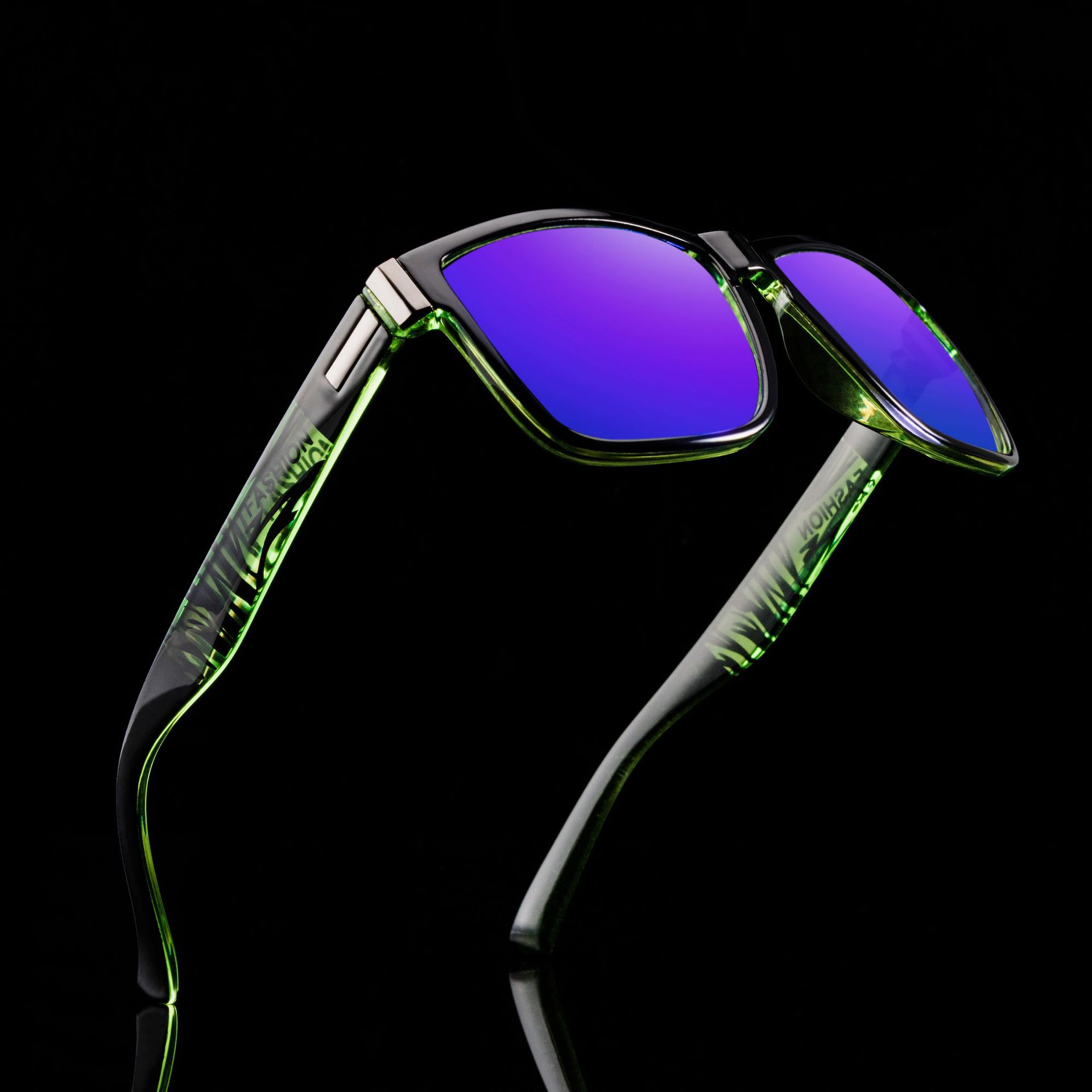 Sports Solid Color Tac Square Full Frame Men's Sunglasses display picture 3