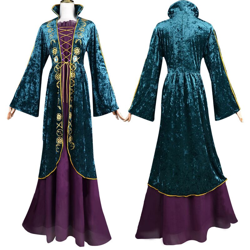 魔女も狂ウィニフレッドcos服ワンピースハロウィーン中世コスプレ舞台演技服|undefined