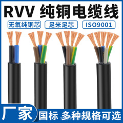 国標純銅ケーブル二芯1.5/2.5/4平方戸外2芯3芯軟電線保護線電源コード