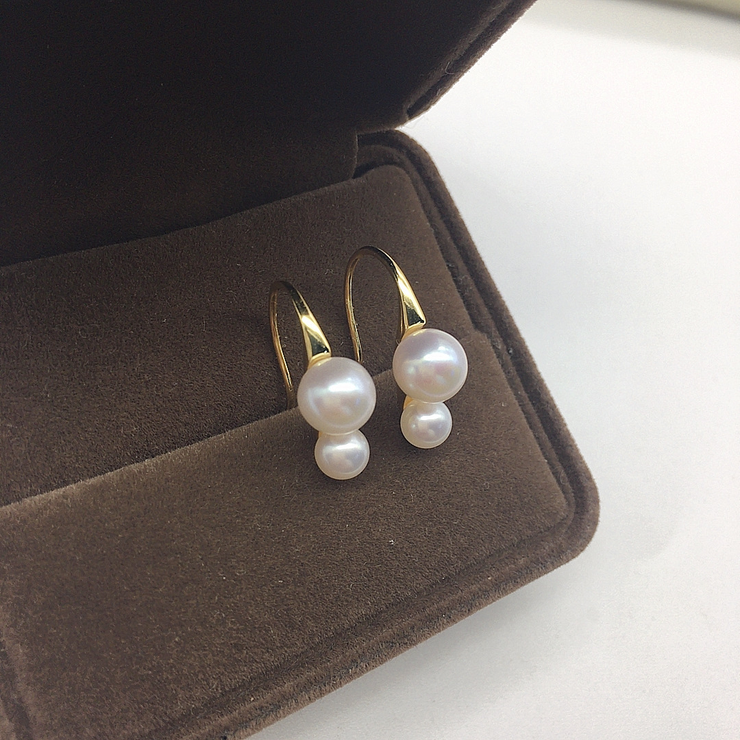 23g Weight 925 Sterling Silver Ear Needle Material Ear hook Classification 1 Pair Quantity Daily Occasion Freshwater Pearl Material Geometric Pattern Women's Gender Simple Style Style 1 Pair Freshwater Pearl Freshwater Pearl Earrings Geometric Ear Hook 17