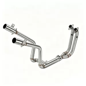 Cfmoto 450Sr 450Nk 22-25 motosiklet paslanmayan polad səsboğucu boru ön hissə yüksək ikili çıxış