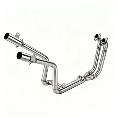 Cfmoto 450Sr 450Nk 22-25 Motorcycle Stainless Steel Exhaust Pipe Front Section High-Position Dual Outlet