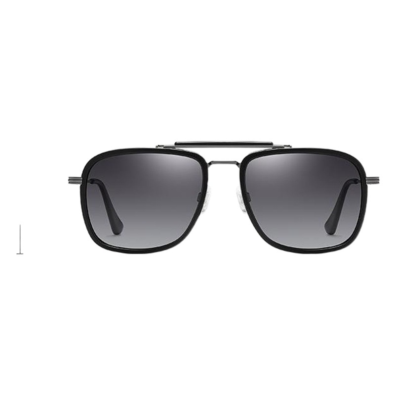 Amazon nuevas gafas de sol polarizadas de moda europea y americana gafas de sol de las mujeres tr3366 gafas de sol de metal cuadrado de los hombres