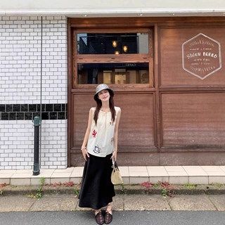 杨杨YANGRUOYU夏日幻想刺绣碎褶圆领小衫韩版薄款甜美娃娃衫