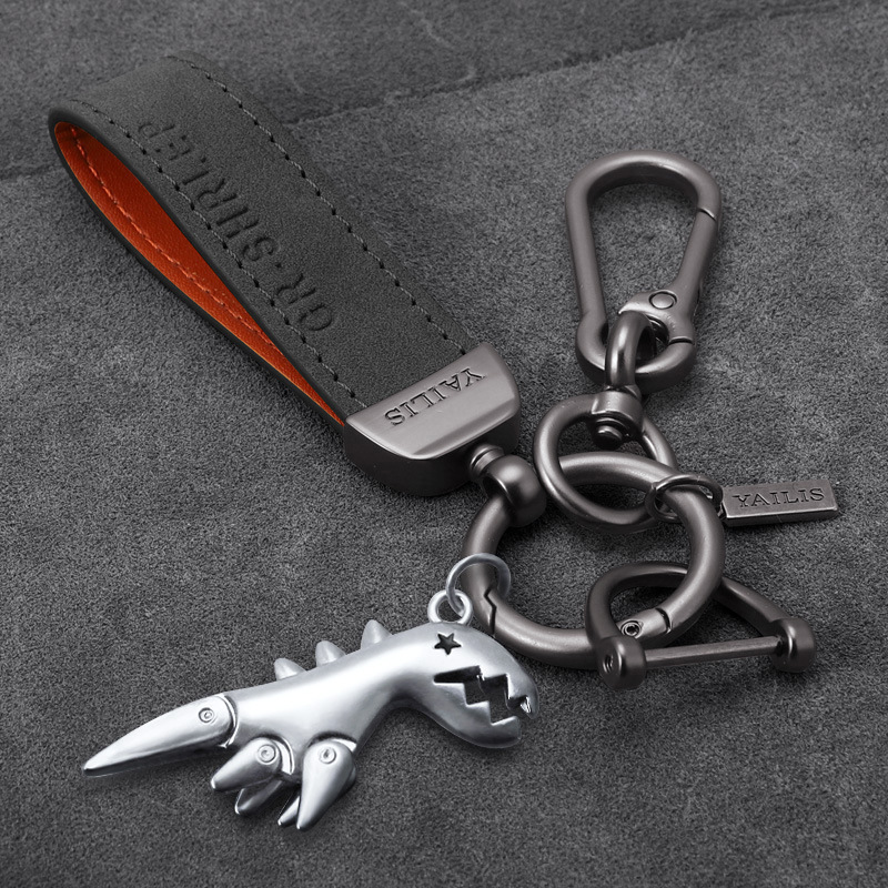 블랙 스웨이드 + 허리 매달려 + 실버 공룡 [D 버클 보내기]]