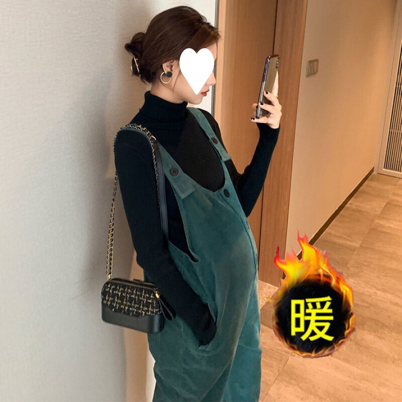 妊婦の背もたれのズボンの春秋服の妊婦のズボンの外は潮のお母さんのファッションの新型の大きいサイズのゆったりしている秋冬のタイプの2つのセットを着ます。|undefined