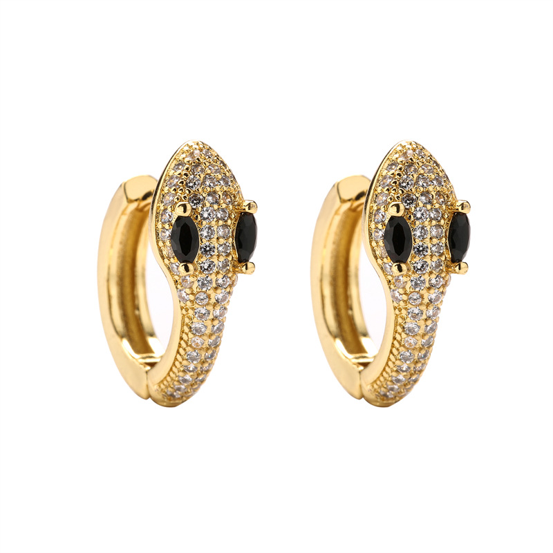 Transfronterizo nuevo cobre europeo y americano chapado en oro Cruz aretes diseño femenino sentido nicho personalidad amor pendientes