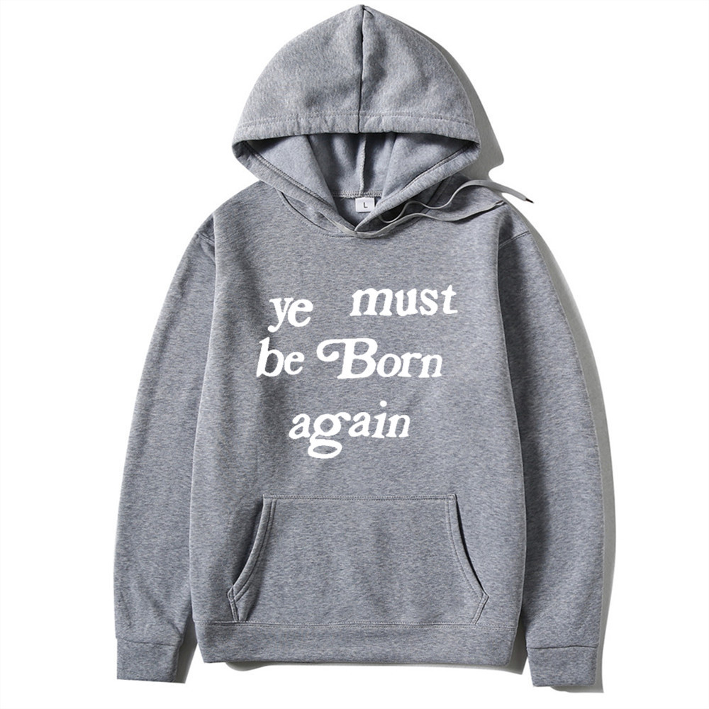 Automne et hiver nouveau Kanye Graffiti mousse lettre impression pull à capuche unisexe manteau_voghion.com