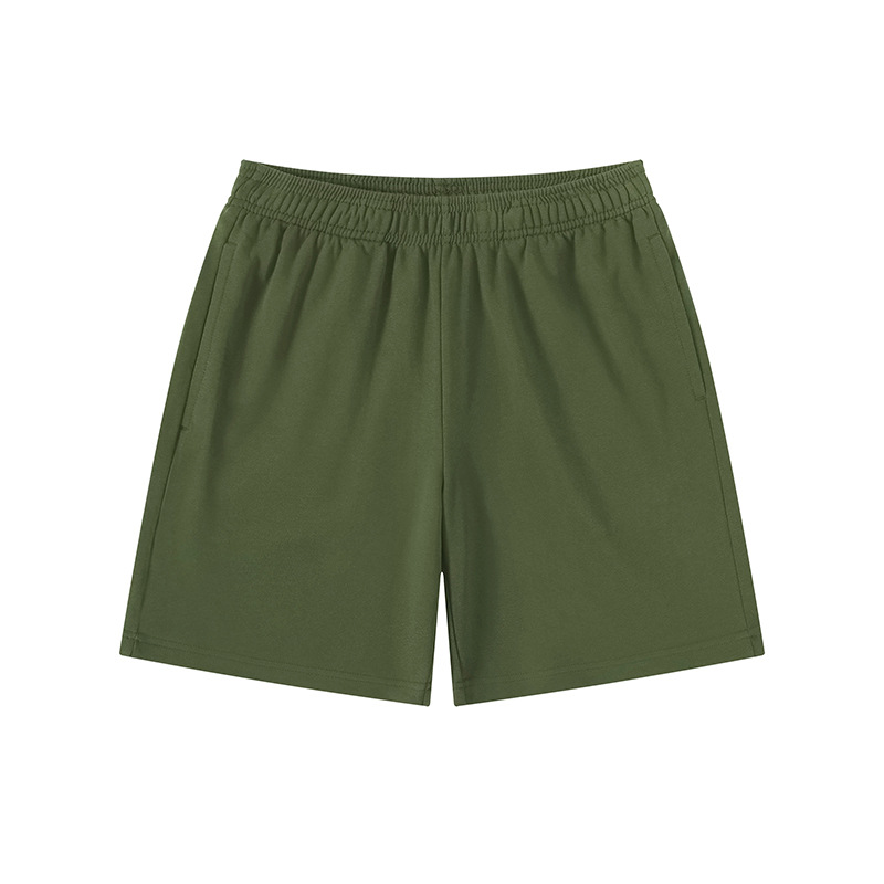 Pantalones deportivos americanos de cinco puntos de color caramelo de felpa, pantalones cortos de hombre sueltos casuales de moda, personalización de ropa exterior de verano de algodón puro