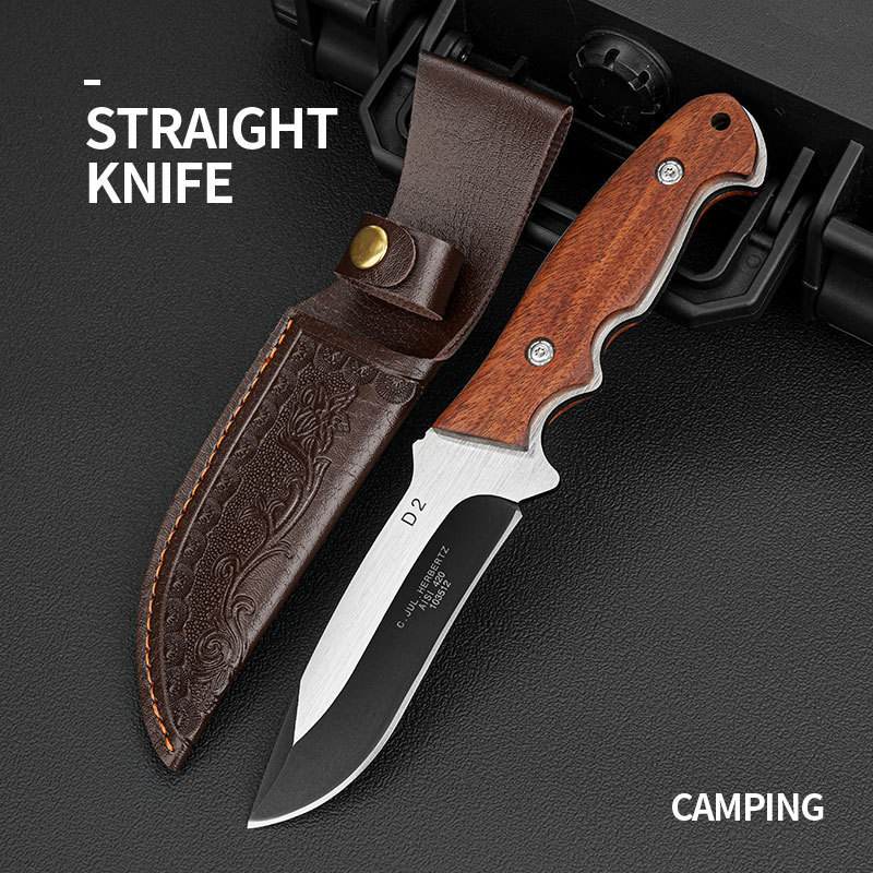 Outdoor Straight Knife, Kitchen Knife, Hand-Held Meat Knife, Convenient Portable Straight Knife