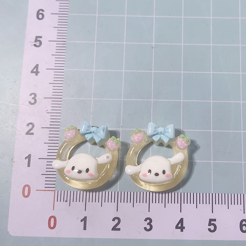 Cestas de flores de fruta de dibujos animados Sanrio accesorios de resina diy caja de teléfono móvil agujero de botón de zapato taza de agua material hecho a mano