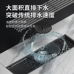 全銅磁懸浮內芯衛生間浴室大排量長條洗衣機防蟲臭神器槍灰色地漏