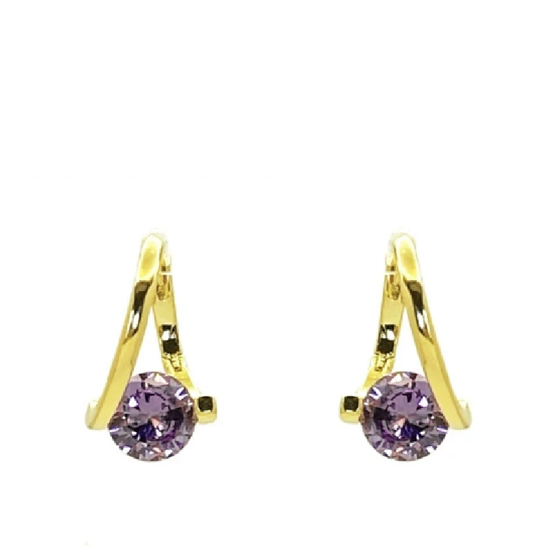 Earrings Korean Style, Micro-Set CZ Stone, Simple Elegant Small Design