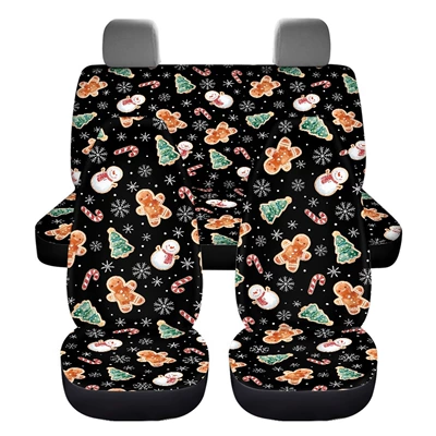Universal seat cover | with Christmas tree and snowman prints, custom-made