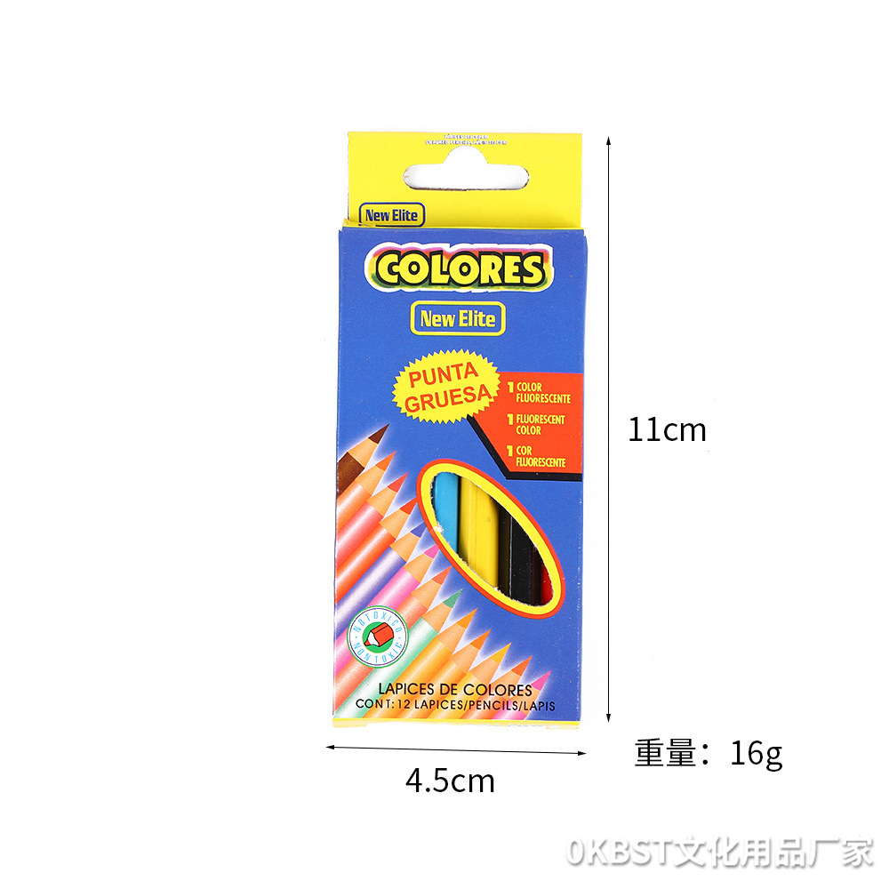 Set de lápices de colores con mariposa azul, 12/18/24/36 tonos, lápices oleosos para dibujo infantil y escolar