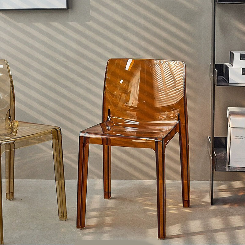 北歐透明亞克力餐椅ins網紅咖啡廳靠背椅簡約家用靠背椅水晶凳子