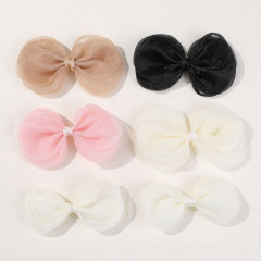 韓版高顏值輕紗網紗蝴蝶結配飾DIY手作頭飾髮飾髮夾配件材料批發