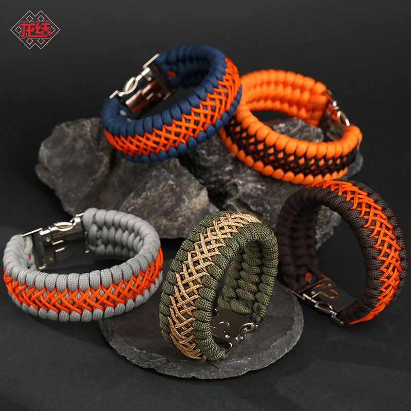 Dragon Knot Outdoor Equipment Seven-core Umbrella Rope Bracelet Hand-woven Mesh Hand Rope for Couples Gift Military Bracelet