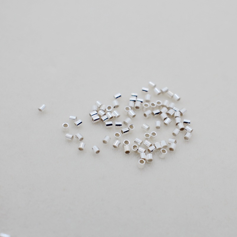10 Pieces, 1 Piece Quantity 10 Pieces 1 Piece Diameter 2mm Hole 1~1.9mm 925 Sterling Silver Geometric DIY Jewelry Accessories Beads
