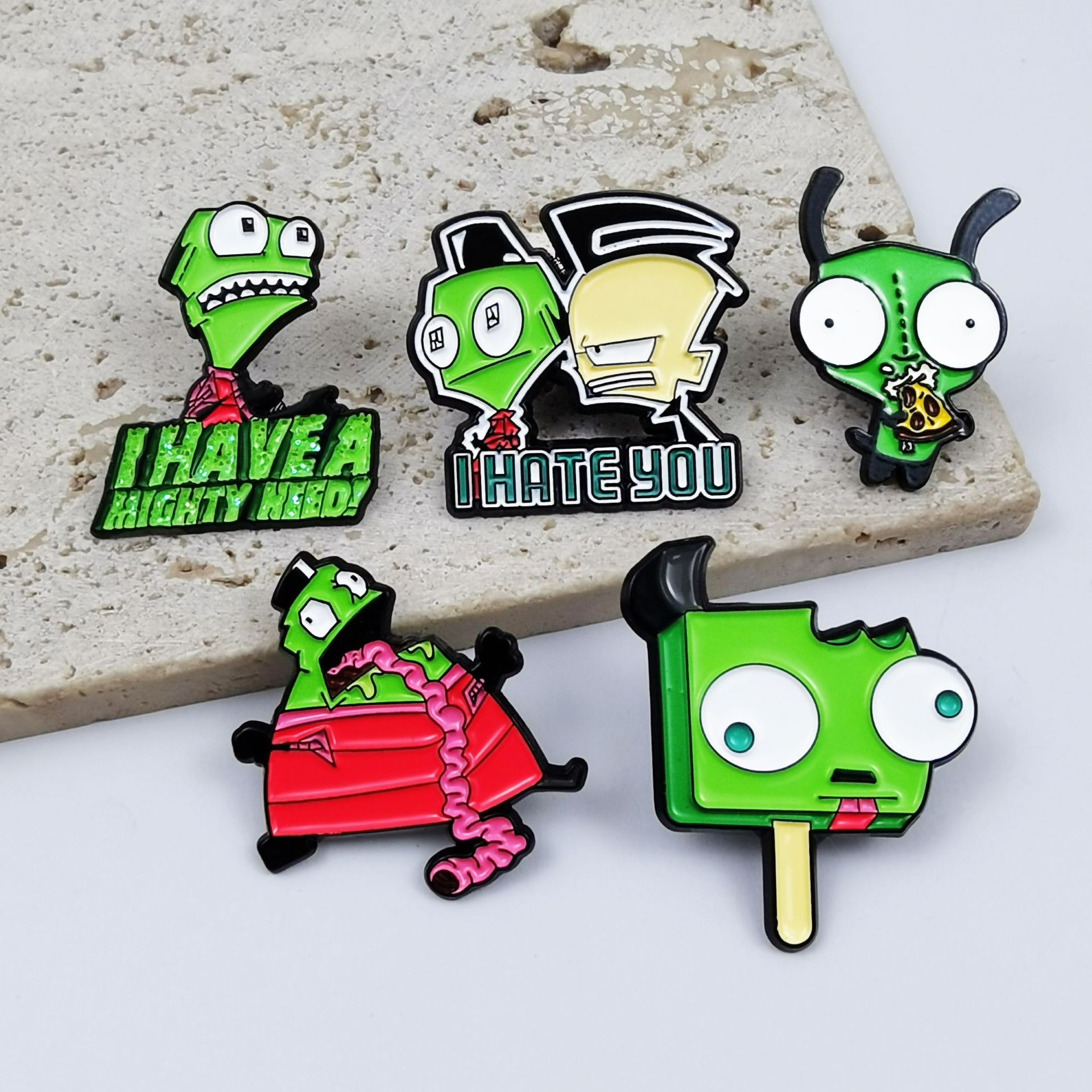 Broche de la serie de zombies de dibujos animados, estilo divertido, accesorios para niños, insignias, ropa linda, top, medalla de alfiler image 3