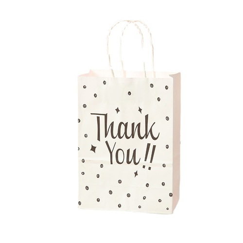 Cross-border new arrival gift bag, fashionable ins-style English birthday party, simple floral hand-carried kraft paper bag, manufacturer direct