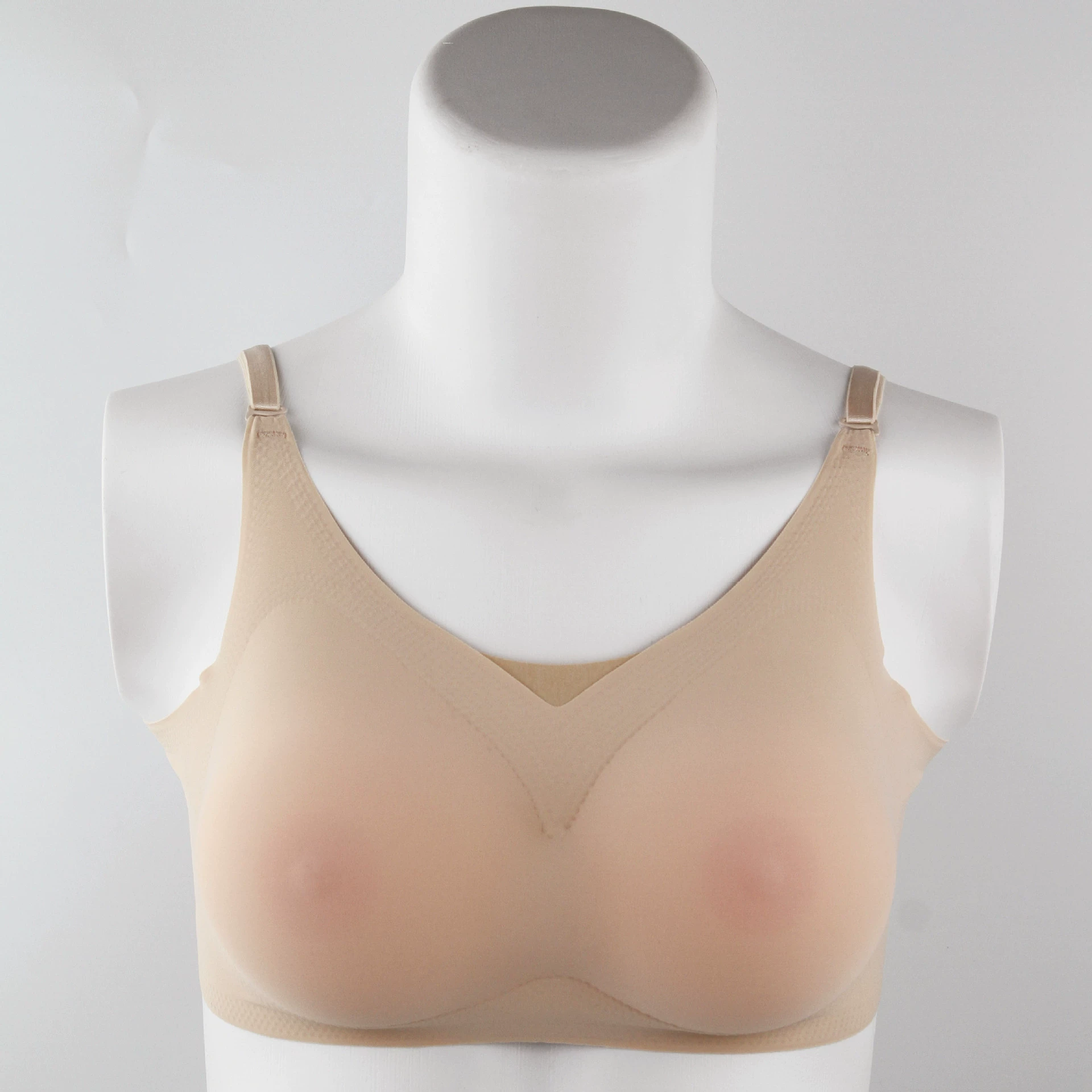 Silicone Bra Prosthesis, Removable Straps, Soft Molded Cups, C-Cup Sizes (70–95C)