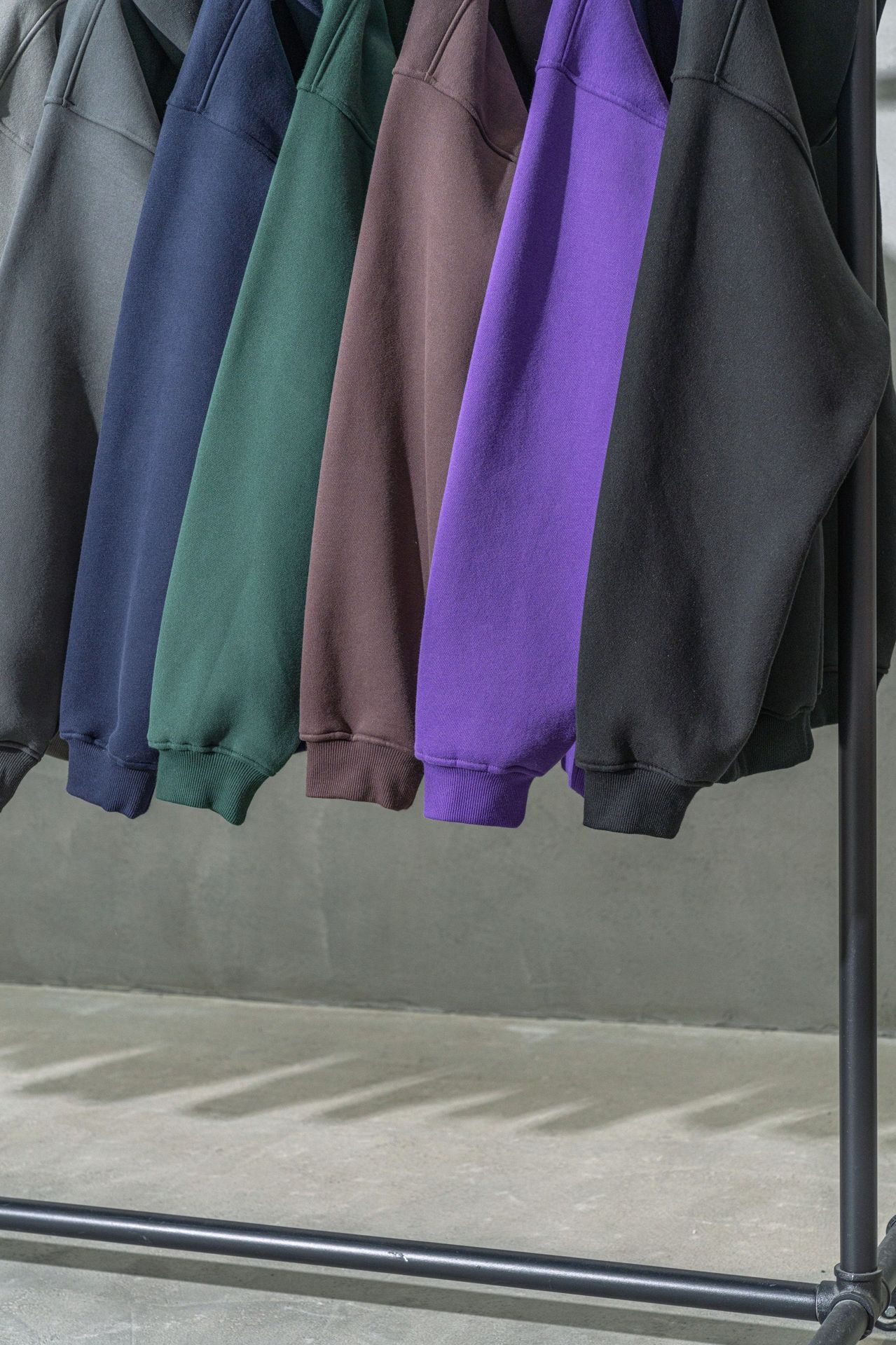 Vêtements pour hommes tendance de la rue, style décontracté de base, couleur unie, plus velours, tricot, casquette de sport, pull à capuche_voghion.com